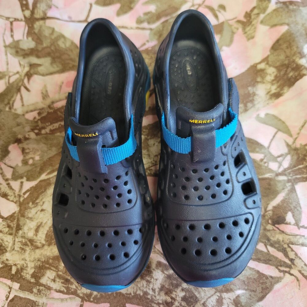 Merrell Hydro Canon Navy Sandals Slip Ons Water Shoes Unisex Kids 1M